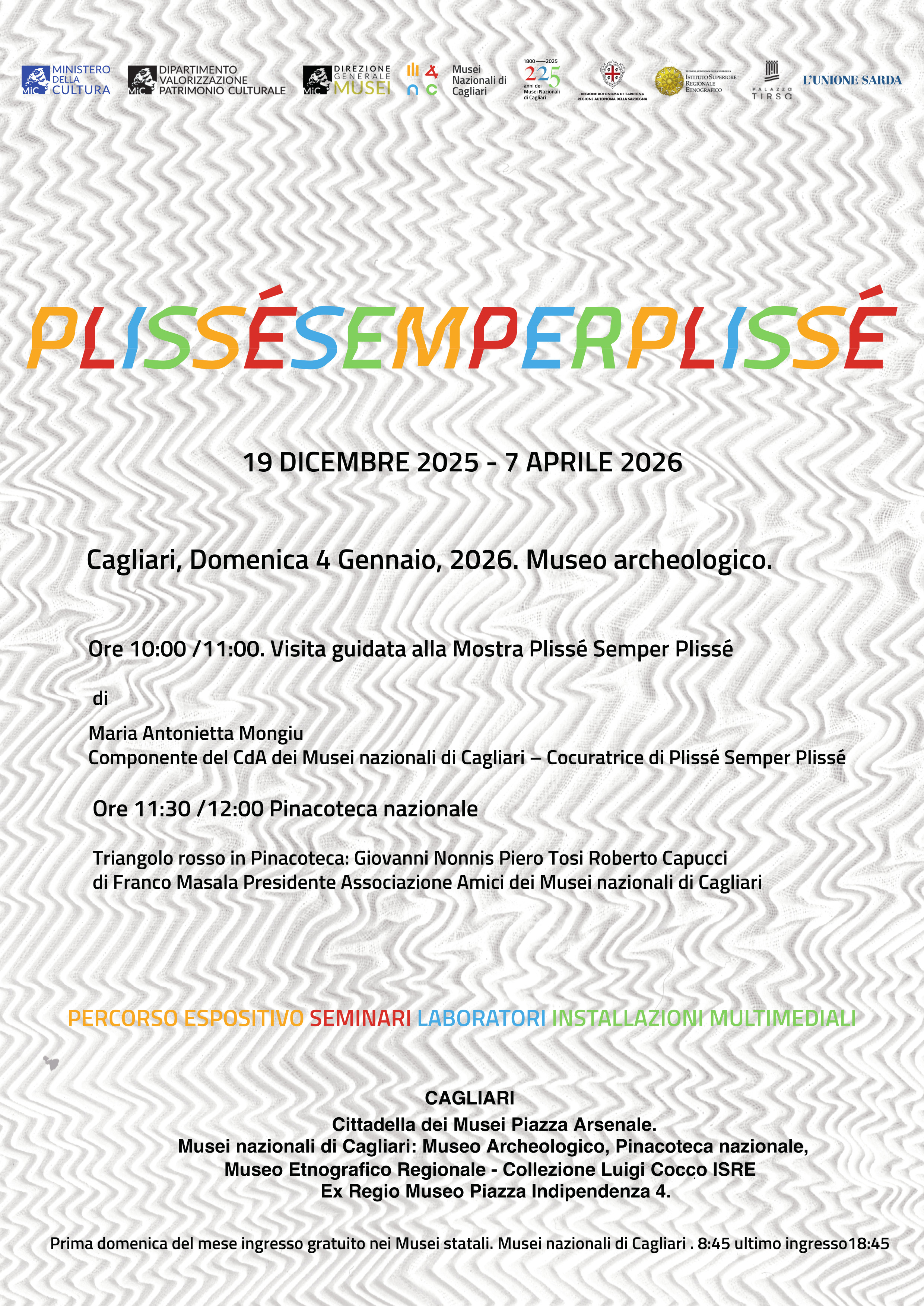 Domenicalmuseo 4 gennaio - Plissé Semper Plissé